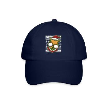 Moche pull de Noël Tshirt chat de Noël - Casquette classique - bleu/bleu - Devant
