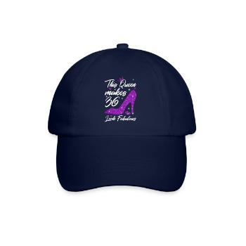This Queen makes 36 look Fabulous 36th Birthday - Baseball Cap - blue/blue - Front