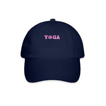 Yoga Lettering with Lotus Flower Yoga - Baseballkappe - Blau/Blau - Vorne
