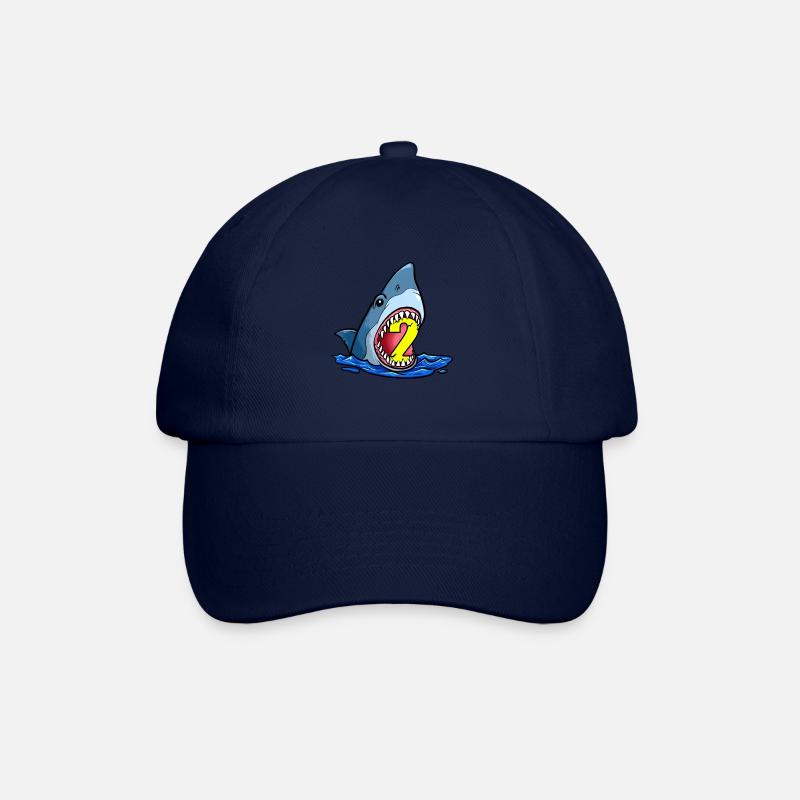 Meerestiere Geburtstag Kinder Hai 2. Geburtstag - Baseballkappe - Blau/Blau