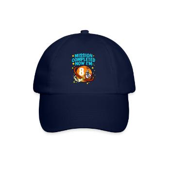 Space 8th Birthday Astronaut Planets Raketenschiff - Baseballkappe - Blau/Blau - Vorne