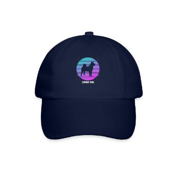 Retro Shiba Inu Hundeliebhaber - Baseballkappe - Blau/Blau - Vorne