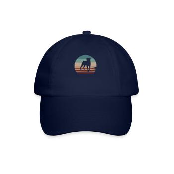 Vintager Retro Rottweiler Rottweiler-Hund - Baseballkappe - Blau/Blau - Vorne