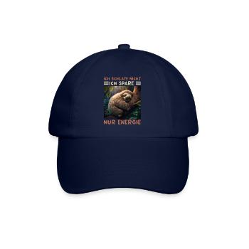 Ich Schlafe Nicht Ich Spare Energie - Baseballkappe - Blau/Blau - Vorne