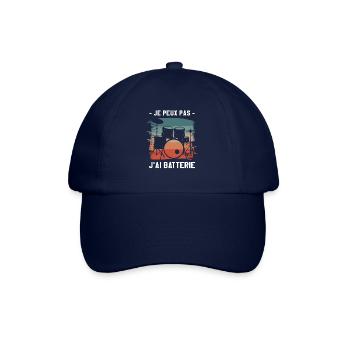 Je Peux Pas J'ai Batterie Batteur - Casquette classique - bleu/bleu - Devant