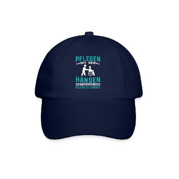 Pflegen mit den Händen werden Helden zu Legenden - Baseballkappe - Blau/Blau - Vorne