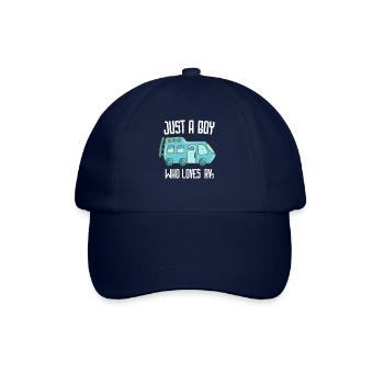 Just A Boy Who Loves RVs Shirt, RV T Shirt, Rv Gif - Baseball Cap - blue/blue - Front