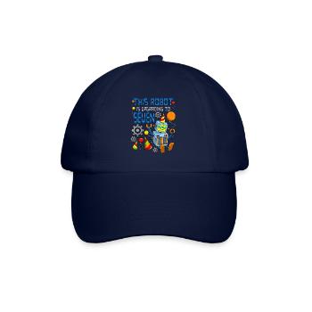 Roboter Geburtstag Outfit Junge 7. Roboter Geburtstagsfeier - Baseballkappe - Blau/Blau - Vorne