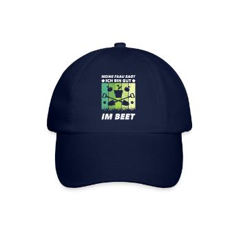 Gärtner Meine Frau Sagt Ich Bin Gut Im Beet - Baseballkappe - Blau/Blau - Vorne