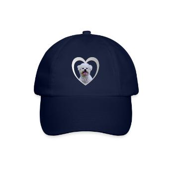 Bichon Frise Heart - I love Bichon Frise - Baseball Cap - blue/blue - Front