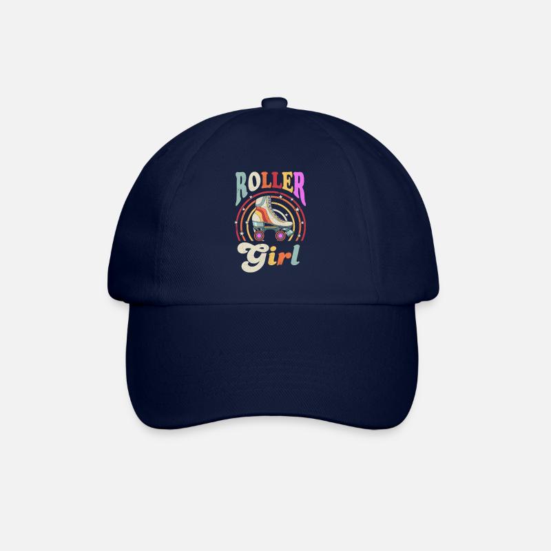 Roller Girl Retro Roller Derby Roller Skating Girl - Baseballkappe - Blau/Blau
