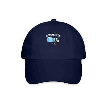 Happy Pills Dachshund Funny Dog Lover Humor Pet - Baseball Cap - blue/blue - Front