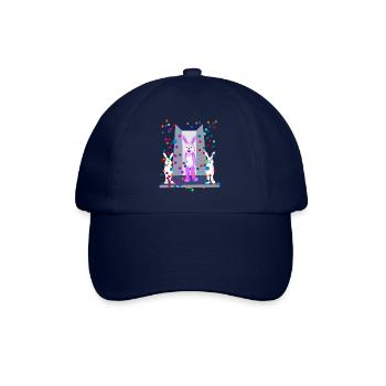 Cool bunny party avec étoile rose - pure joie de vivre - Casquette classique - bleu/bleu - Devant