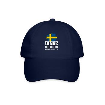 Dinge in Freizeit Schweden Flagge Urlaub Geschenk - Baseballkappe - Blau/Blau - Vorne