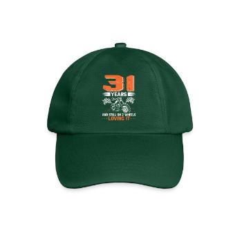 31 Years And Still On 2 Wheels 31th Birthday - Baseball Cap - bottle green - Front