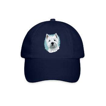 West Highland White Terrier - Baseballkappe - Blau/Blau - Vorne