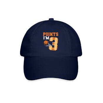 Basketball Anniversaire Enfants 3ème anniversaire Fête à thème - Casquette classique - bleu/bleu - Devant