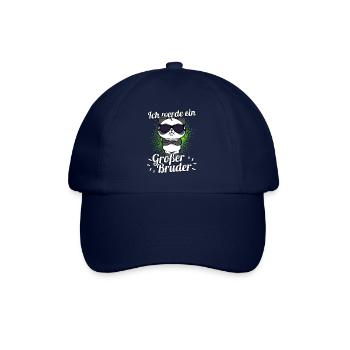Panda Ich Werde Ein Großer Bruder Schwangerschaft - Baseballkappe - Blau/Blau - Vorne