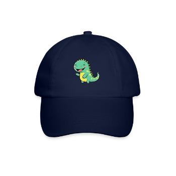 Niedlicher Cartoon-Dinosaurier für Dino-Fans - Baseballkappe - Blau/Blau - Vorne