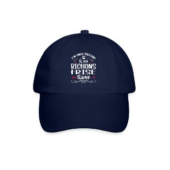 Propriétaire de chien parlant à mon Bichons Frise - Casquette classique - bleu/bleu - Devant