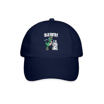 Rawr I'm 2 2. Geburtstagsparty T Rex Dinosaurier - Baseballkappe - Blau/Blau - Vorne