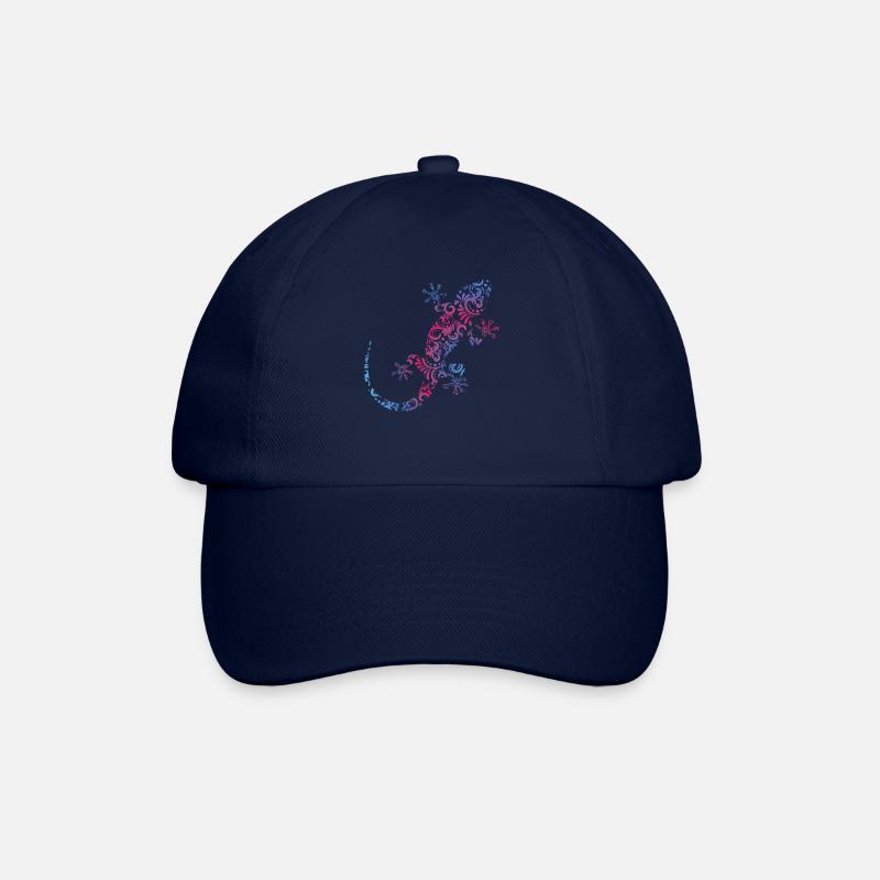 Echsen Reptilien Maori Muster Chamäleon Gecko - Baseballkappe - Blau/Blau