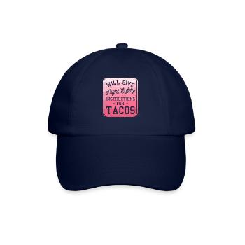 Donnera des instructions de sécurité de vol pour les tacos - Casquette classique - bleu/bleu - Devant