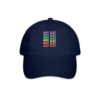 LGBTQ sagen Gay Pride LGBT Regenbogenflagge Farbe Retro - Baseballkappe - Blau/Blau - Vorne
