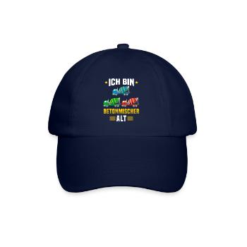 3. Geburtstag Betonmischer Bauleiter 3 Jahre - Baseballkappe - Blau/Blau - Vorne