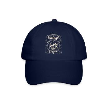 Jahrgang Geboren im Juli 1964 Jubiläum Juli - Baseballkappe - Blau/Blau - Vorne