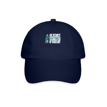Rentner Rente Witzig Dont Forget My Discount - Baseballkappe - Blau/Blau - Vorne