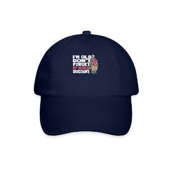 Rentner Rente Witzig Dont Forget My Discount - Baseballkappe - Blau/Blau - Vorne