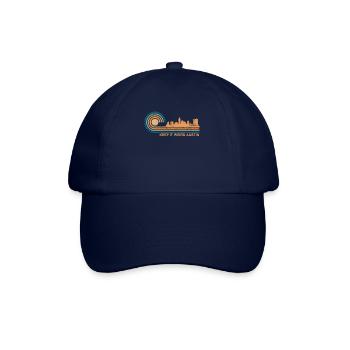 Halten Sie es seltsam Austin Texas Skyline Retro A - Baseballkappe - Blau/Blau - Vorne