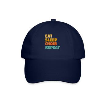 Eat Sleep Choir Répéter Musicien Chanteur Chant - Casquette classique - bleu/bleu - Devant