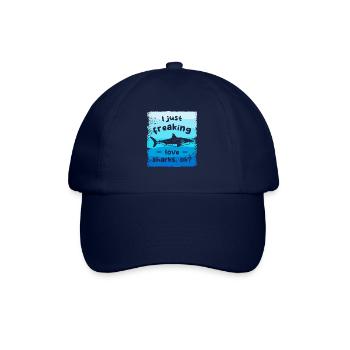 I Just Freaking Love Sharks Ok Shark Lover - Baseball Cap - blue/blue - Front