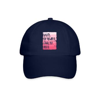 Wife Grandma Quilter Hero Quilting Seamstress - Baseball Cap - blue/blue - Front