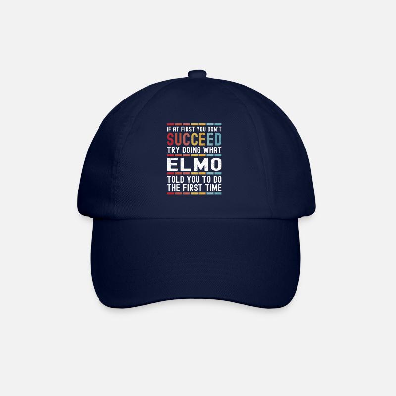 Elmo Name Personalisierter lustiger Geburtstag Weihnachten - Baseballkappe - Blau/Blau