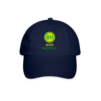 Bier Haltestelle Lustige Sprüche - Baseballkappe - Blau/Blau - Vorne
