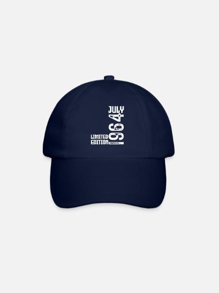 Geschenk Juli 1964. Geburtstag Juli 1964. - Baseballkappe - Blau/Blau