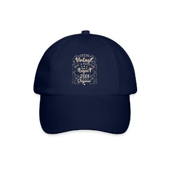 Vintage born in August 2001. Anniversary August 2001 - Baseball Cap - blue/blue - Front