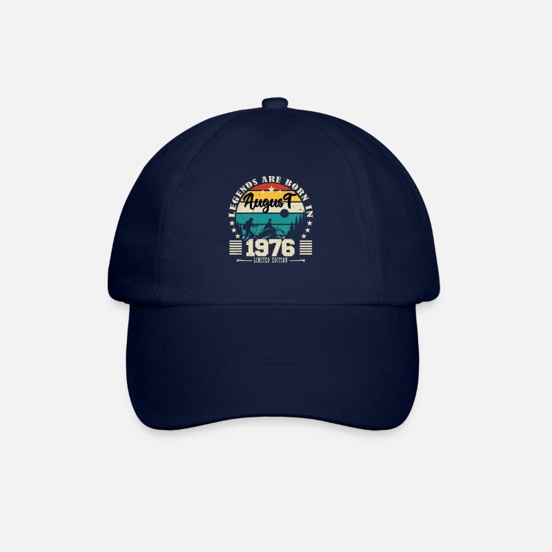 Aout 1976. Cadeau d'anniversaire août 1976. August - Casquette classique - bleu/bleu