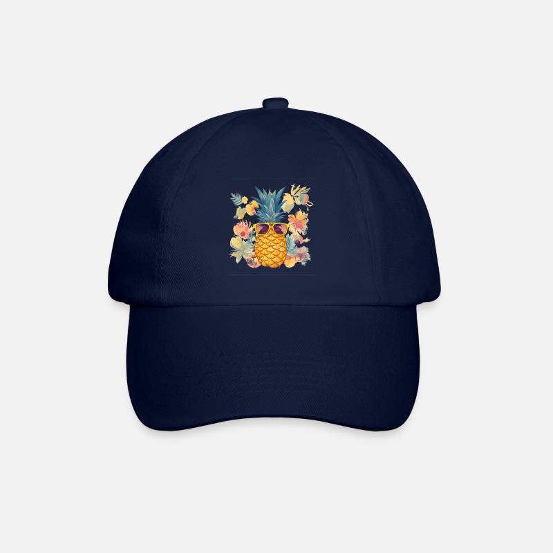 Pineapple Sunglasses Beach Hawaiian Holidays - Baseball Cap - blue/blue