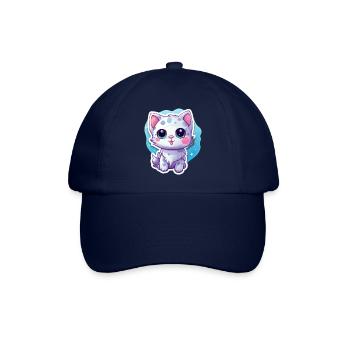 "Space Kitty: Floatastic & Adorable!" - Baseball Cap - blue/blue - Front