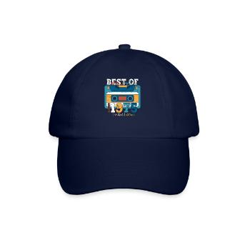 48th Birthday Man August Vintage 1975 Cassette - Baseball Cap - blue/blue - Front