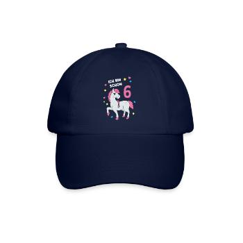 Reiterin Pferd Reitsport 6. Geburtstag Pony Reiten - Baseballkappe - Blau/Blau - Vorne