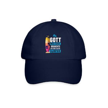 Als Gott Mich Schuf Brauchte Er Einen Guten Surfer - Baseballkappe - Blau/Blau - Vorne