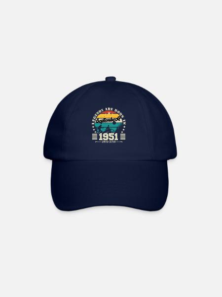 September 1951. Geburtstagsgeschenk September 1951 - Baseballkappe - Blau/Blau