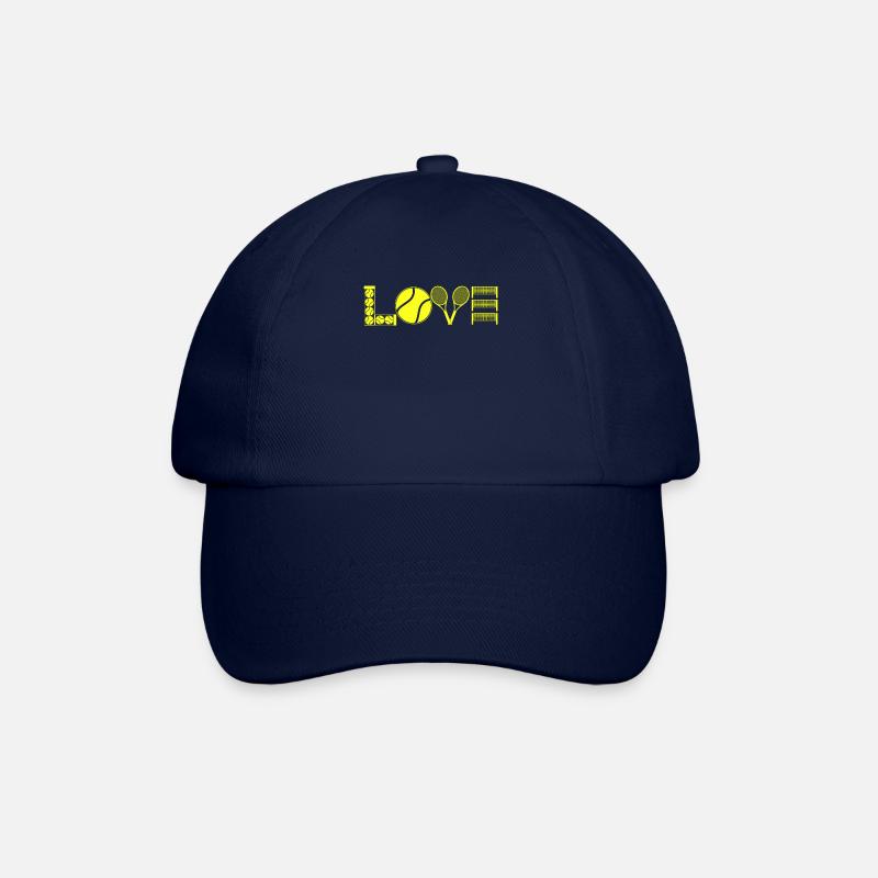 Ich liebe Tennis - Baseballkappe - Blau/Blau