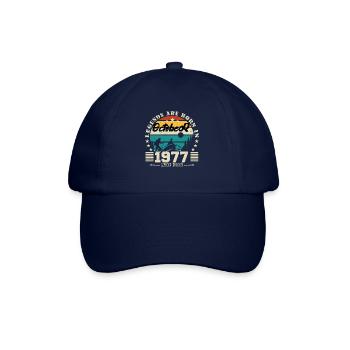 October 1977. October 1977 Anniversary Gift. - Baseball Cap - blue/blue - Front