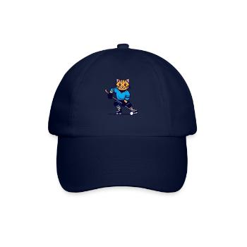 Eishockey Kinder Katze I lustige Tiere | Sport - Baseballkappe - Blau/Blau - Vorne